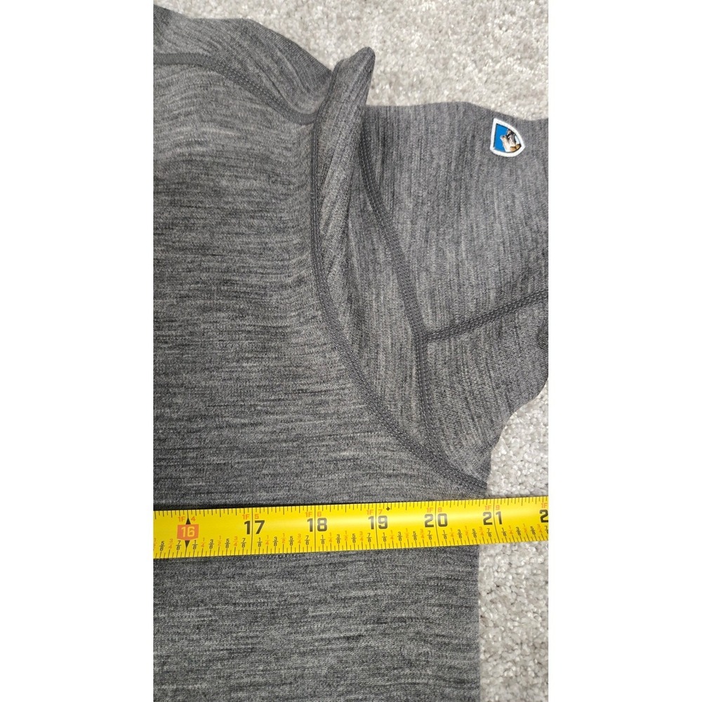 Kuhl Revel 1/4 Zip Sweater 100% Merino Wool Thumbholes Pullover Gray Men's M EUC - Picture 6 of 13